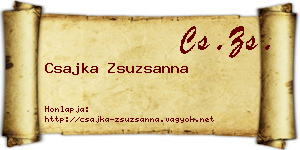 Csajka Zsuzsanna névjegykártya