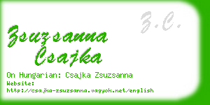 zsuzsanna csajka business card